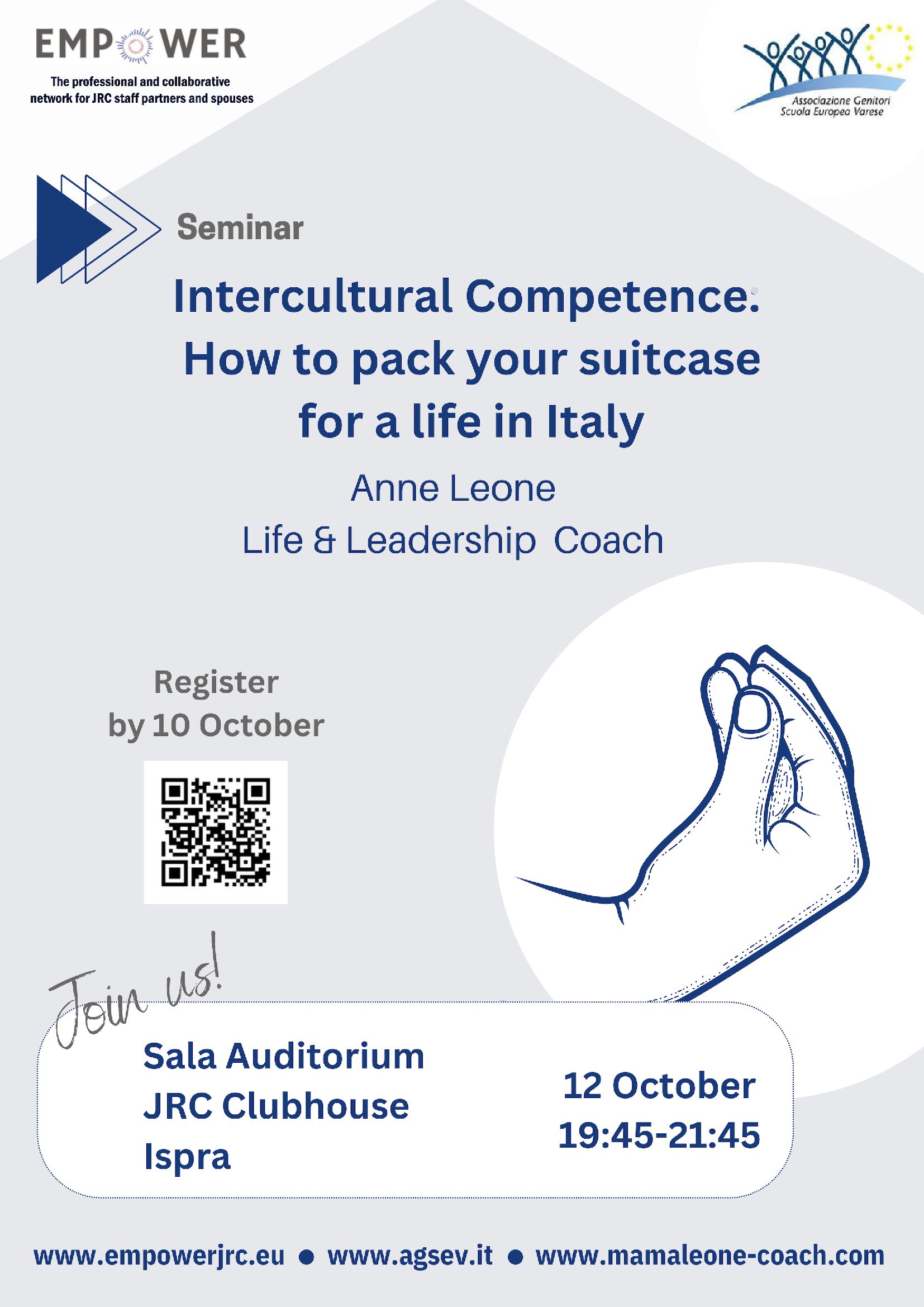 12th October: Intercultural competence – How to pack your suitcase for a life in Italy